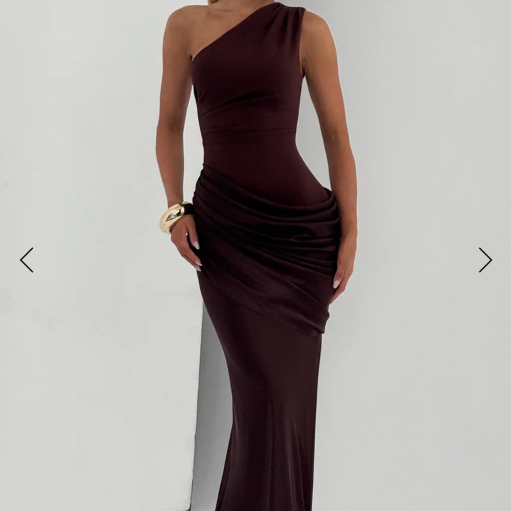 SADONA MAXI DRESS - PLUM BROWN - Picture 3 of 6